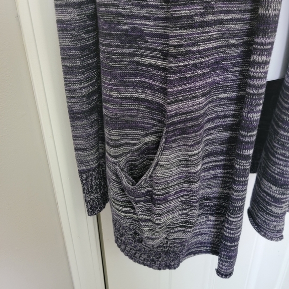 Wilfred Aritzia Flaubert Open  Cardigan Silk Casmere Blend Purple Black Marl S - Picture 4 of 11